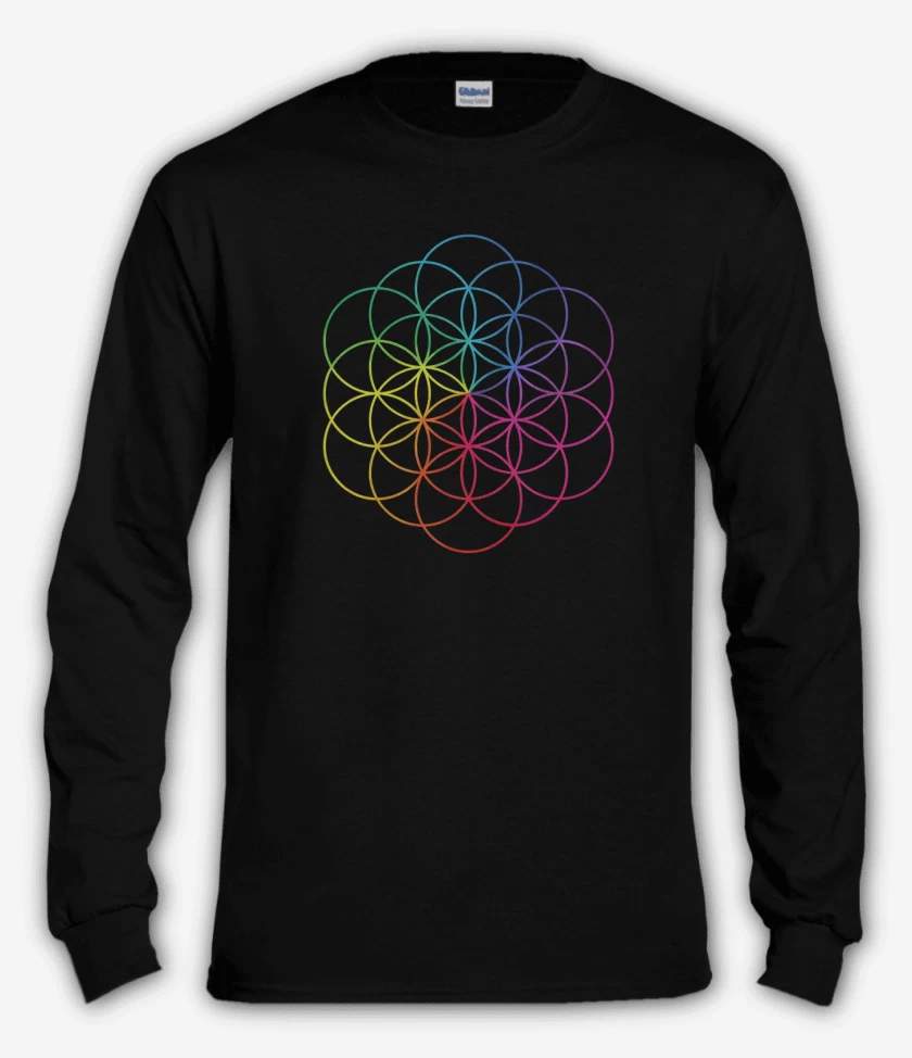Polera manga larga Negro de Coldplay