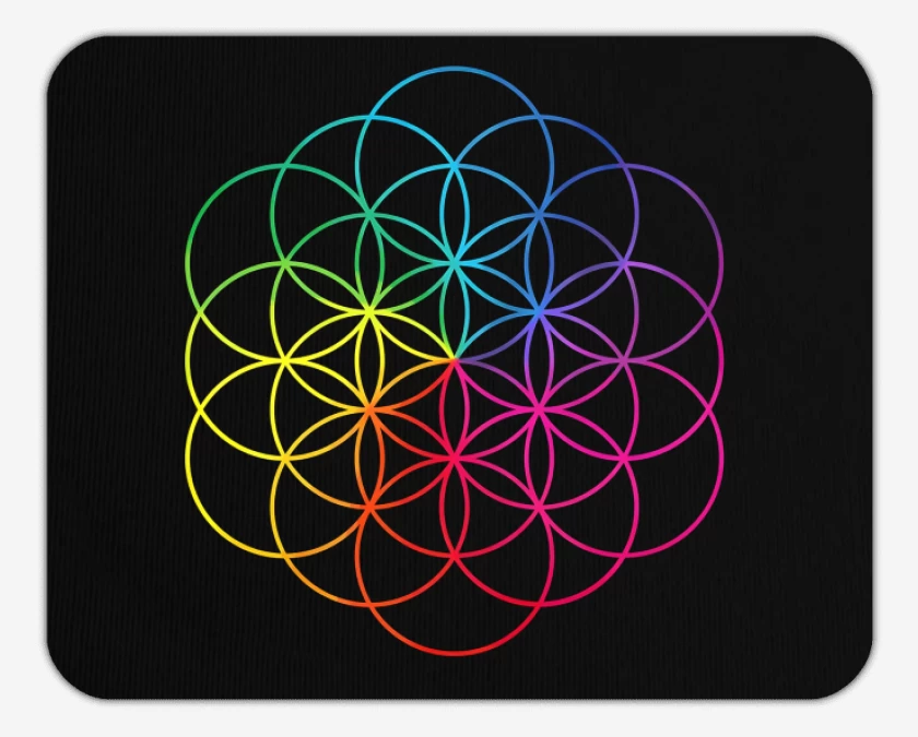 Mousepad Negro de Coldplay