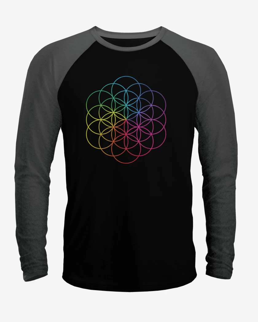 Polera Raglan Negro / Negro Heather de Coldplay