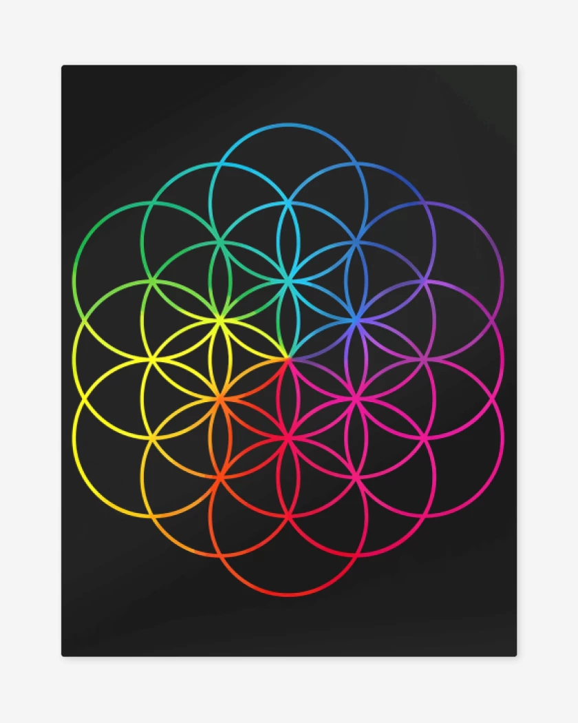 Print metalico Negro de Coldplay