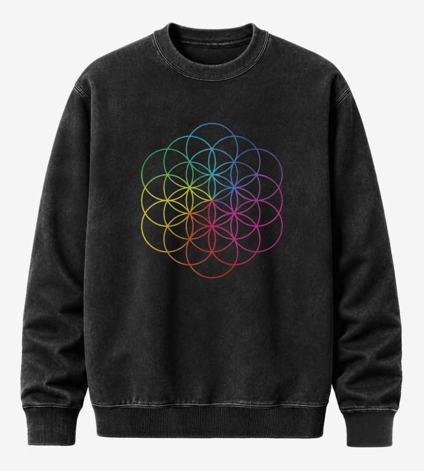 Poleron Polo Acid Wash Negro de Coldplay