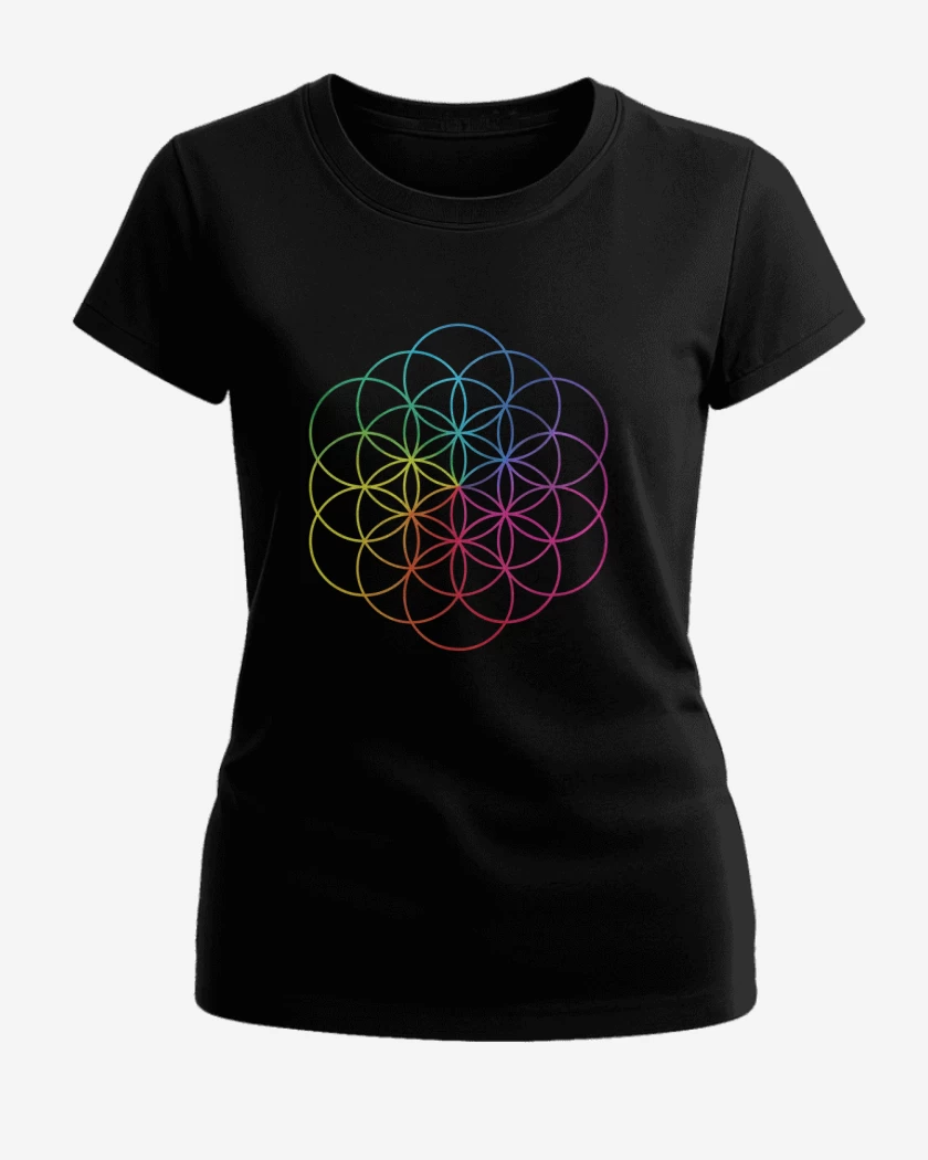 Polera de Mujer Negro de Coldplay
