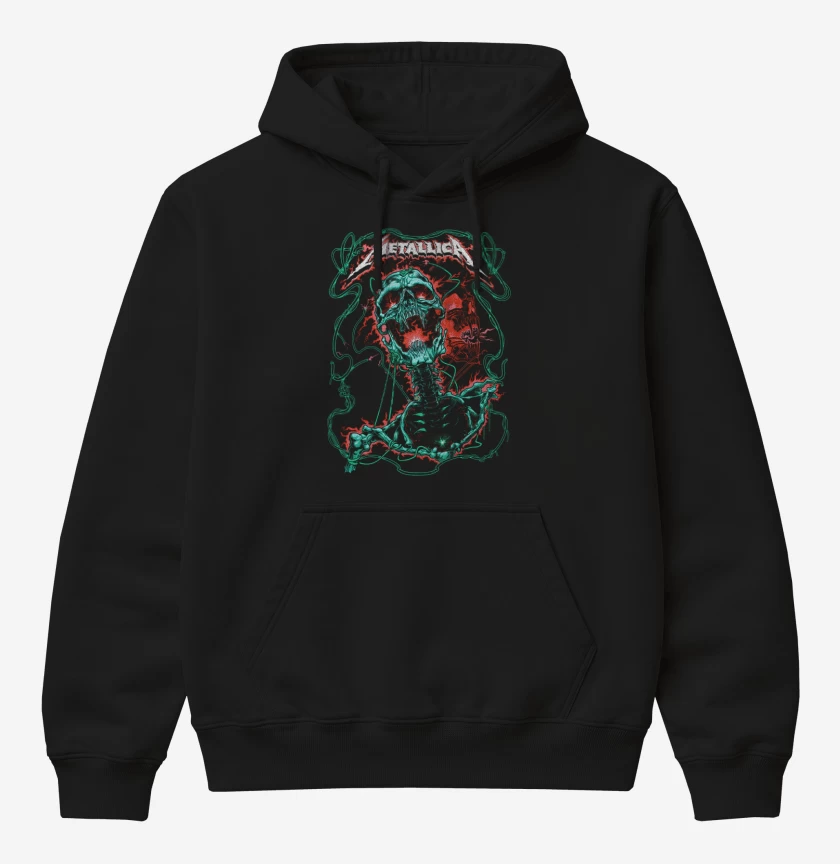Poleron Canguro básico Negro de Metallicaa