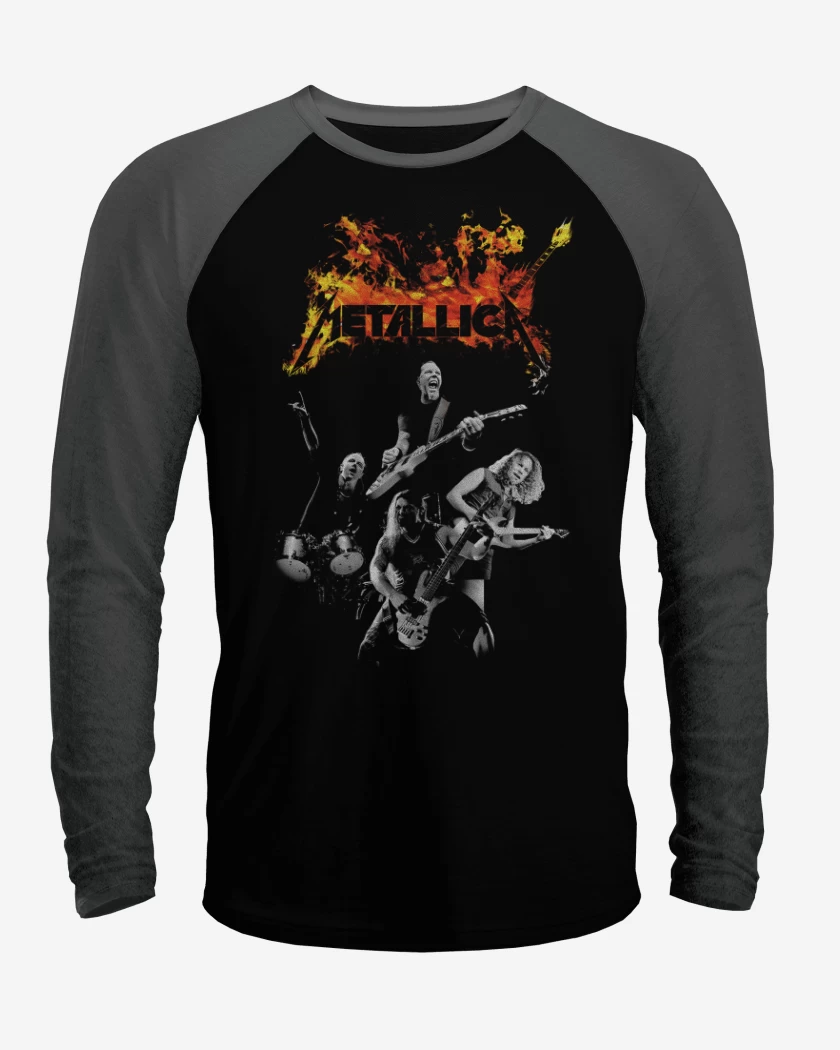 Polera Raglan Metallica Band
