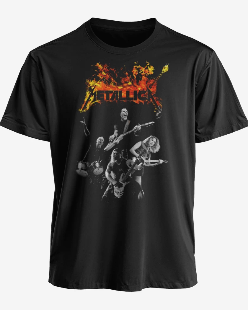 Polera premium Negro de Metallica Band