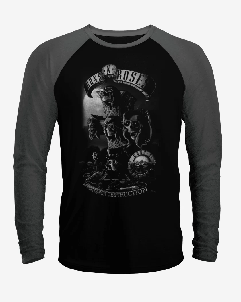 Polera Raglan Guns N Roses Appetite for destruction