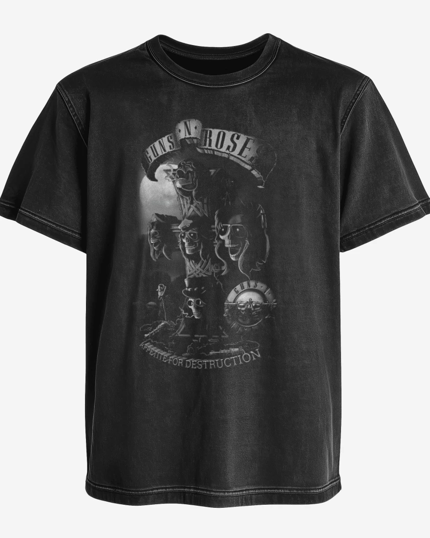 Polera desgastada Guns N Roses Appetite for destruction