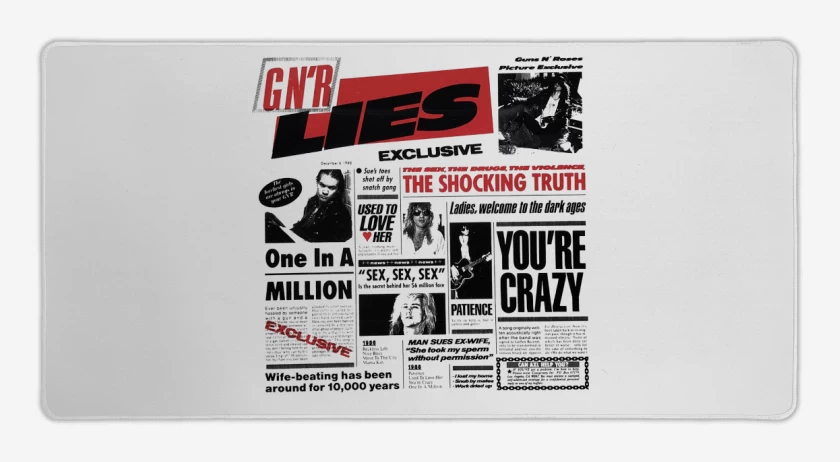 Mouse pad Gamer Guns n Roses LIes 