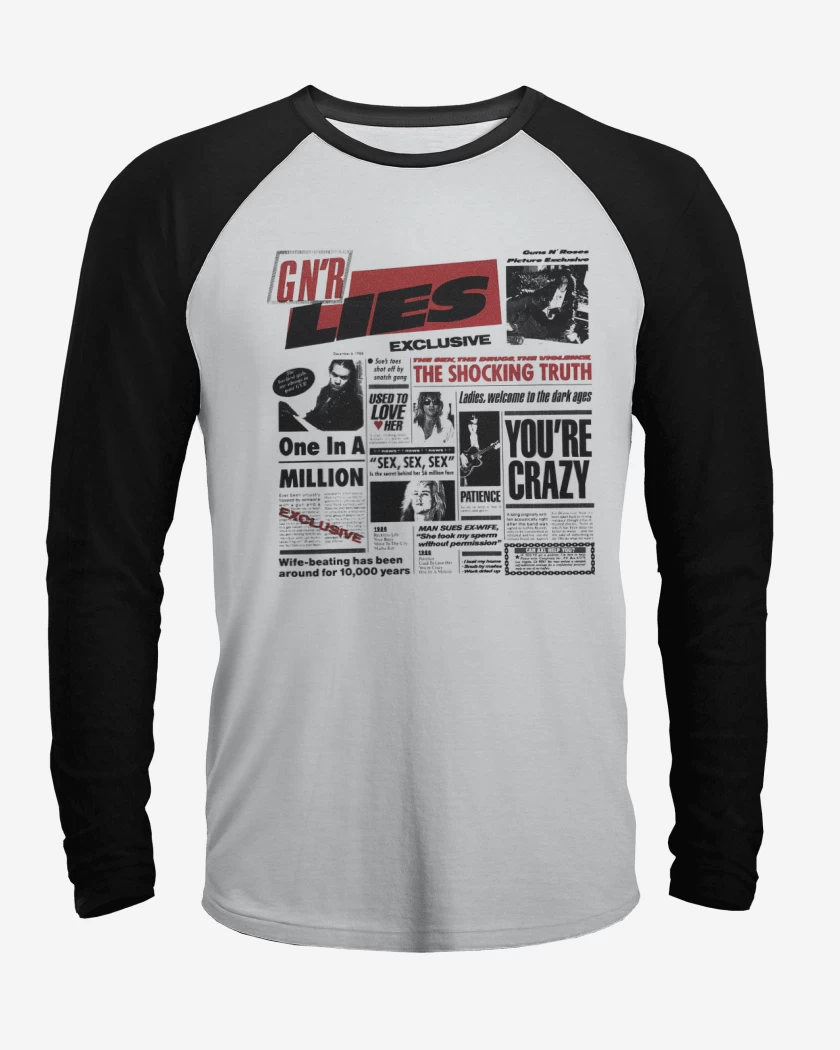 Polera Raglan Guns n Roses LIes 