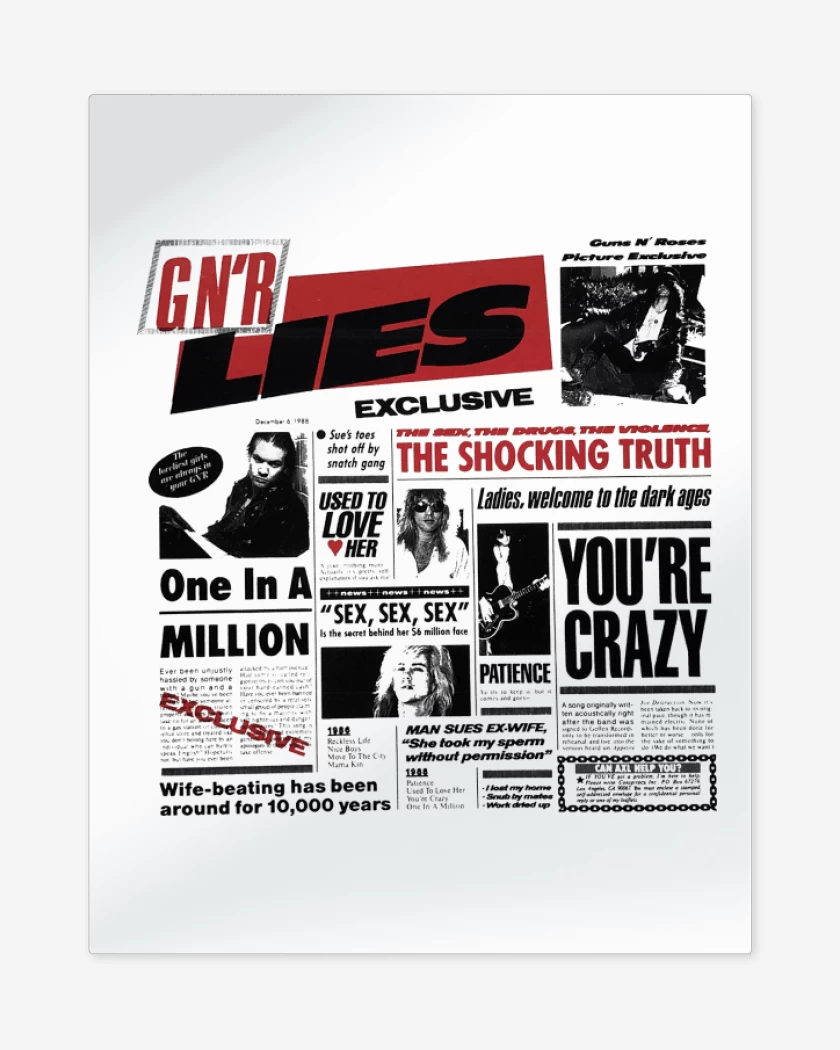 Print metalico Guns n Roses LIes 