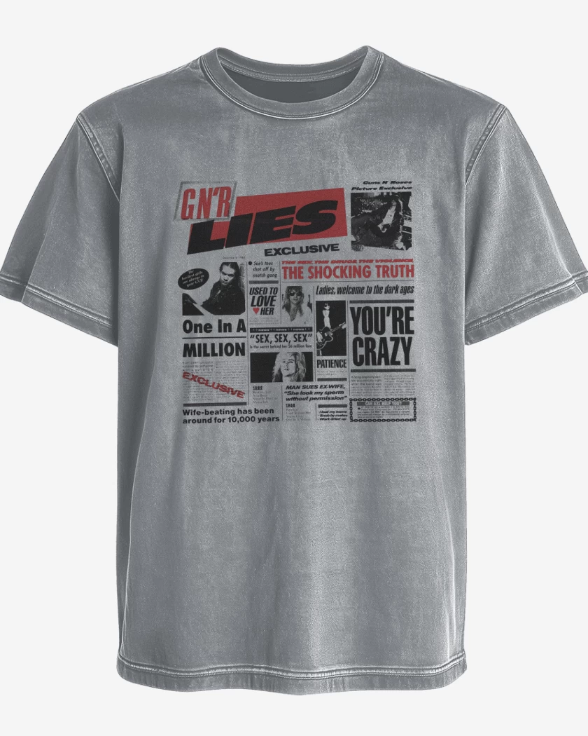 Polera desgastada Guns n Roses LIes 