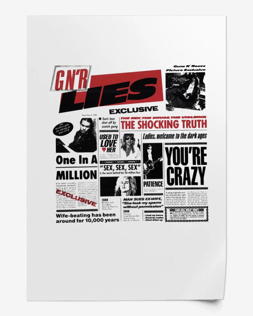 Print Guns n Roses LIes 