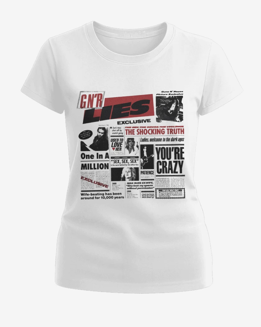 Polera de Mujer Guns n Roses LIes 