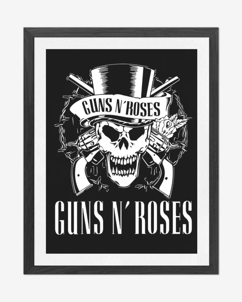 Cuadro decorativo Negro de Guns n Roses Calaca