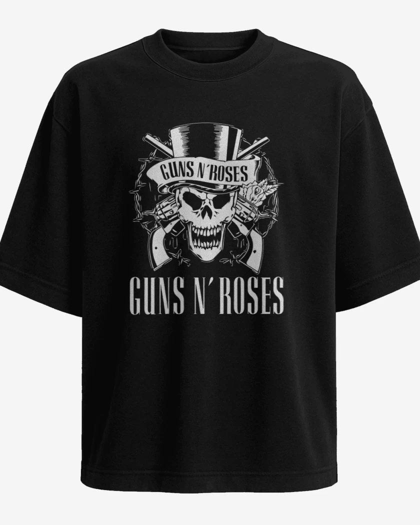 Polera Oversize Guns n Roses Calaca
