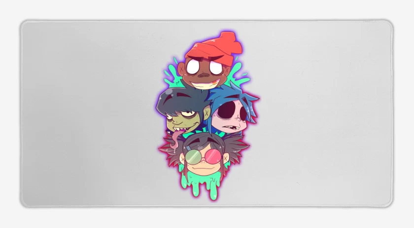 Mouse pad Gamer Blanco de Gorilaz