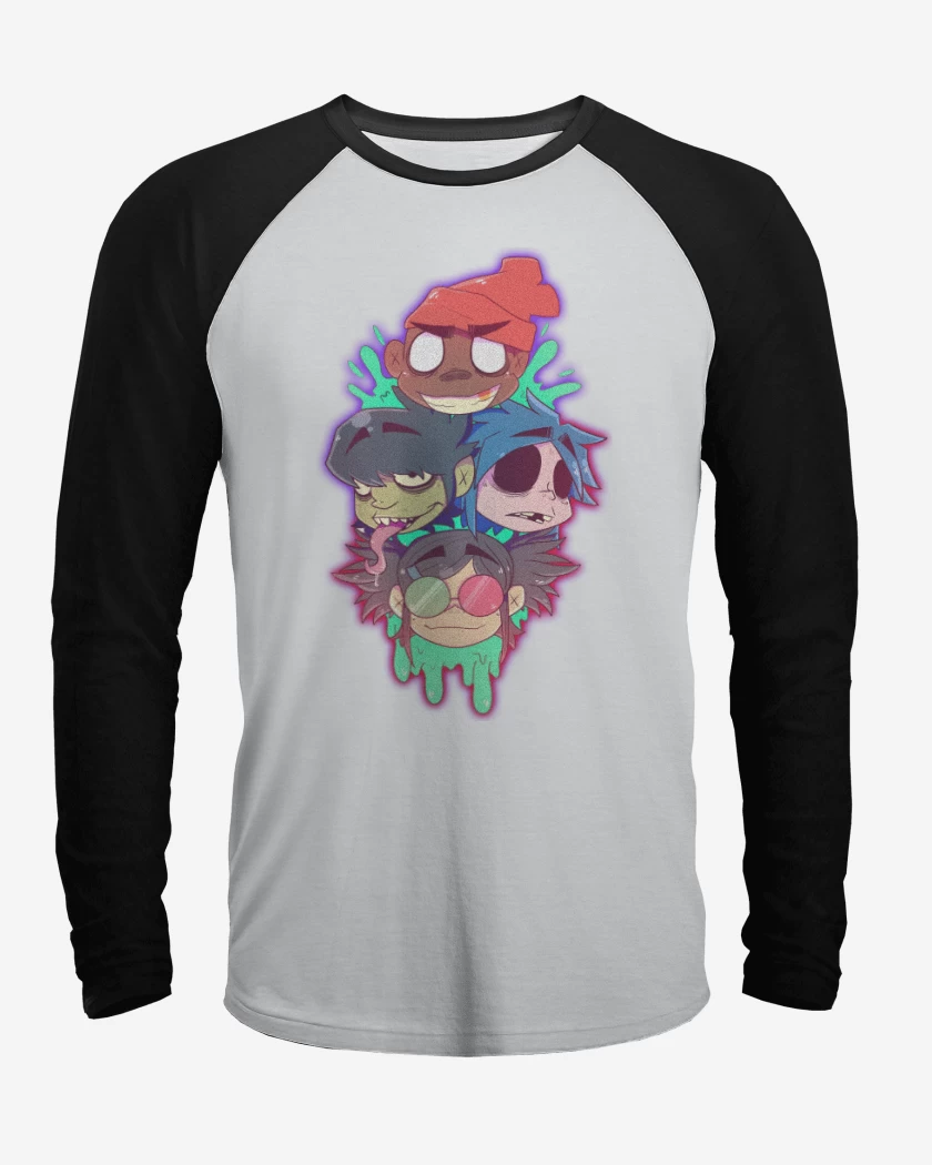 Polera Raglan Gorilaz