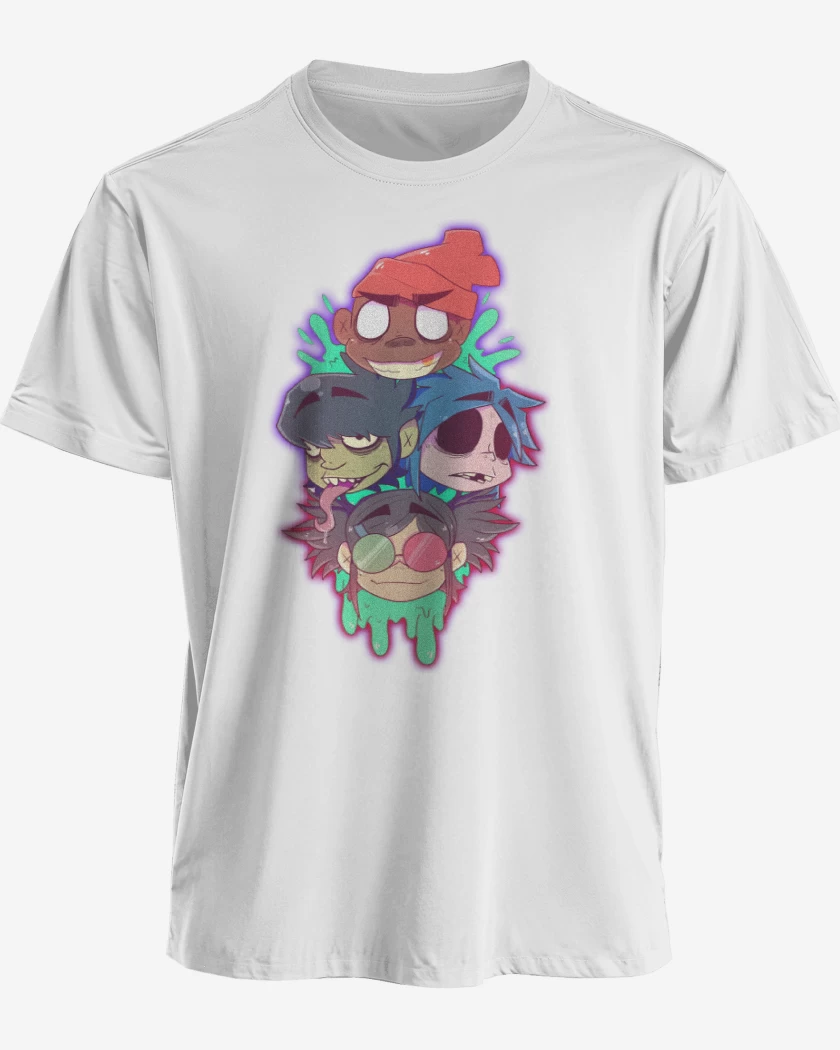 Polera premium Blanco de Gorilaz