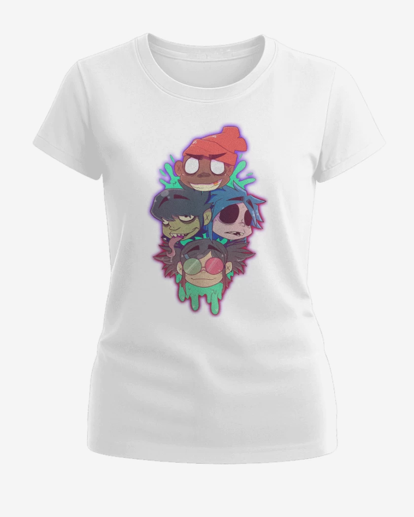 Polera de Mujer Blanco de Gorilaz