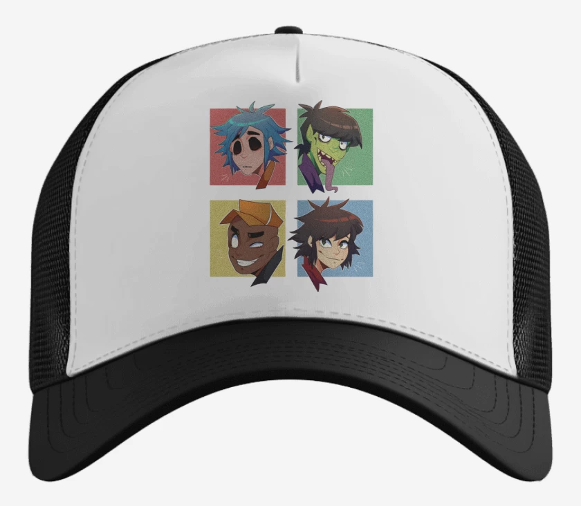 Gorro Blanco de Gorillaz anime