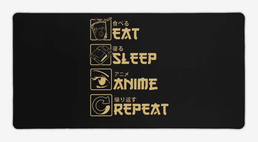 Mouse pad Gamer Eat Sleep Anime Repeat