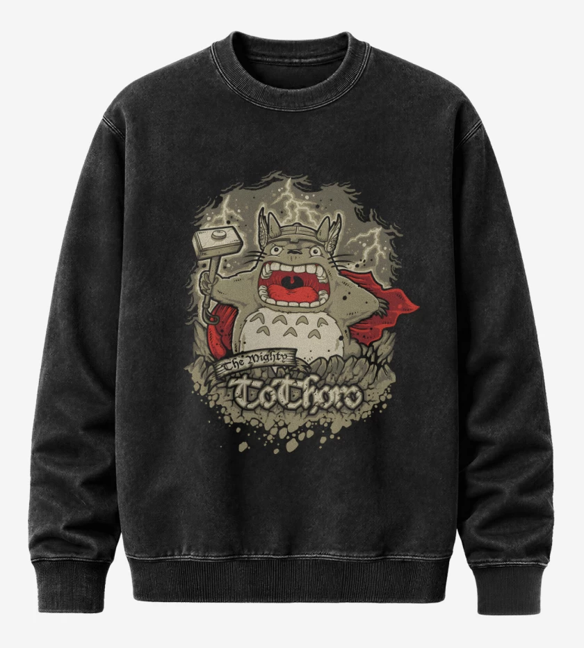 Poleron Polo Acid Wash Negro de Thortoro
