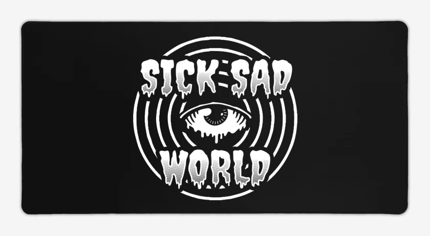 Mouse pad Gamer Negro de Sick Sad World 