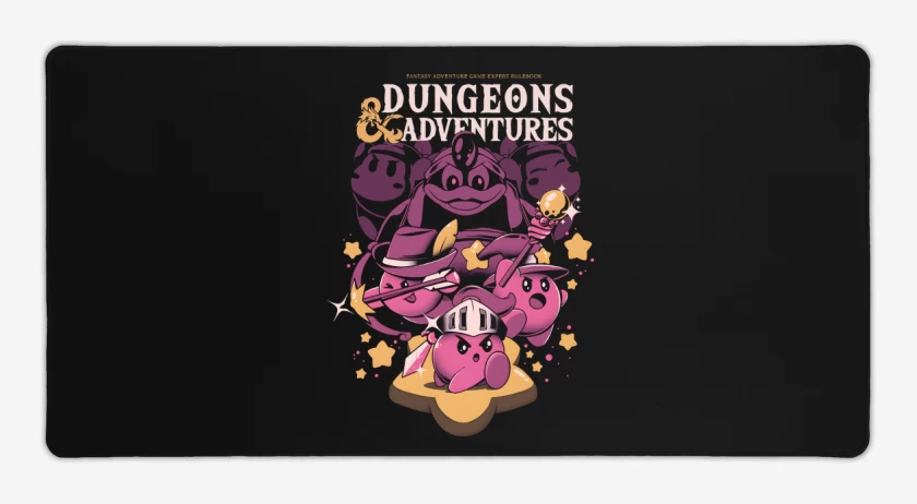 Mouse pad Gamer Negro de Dungeons & Adventures