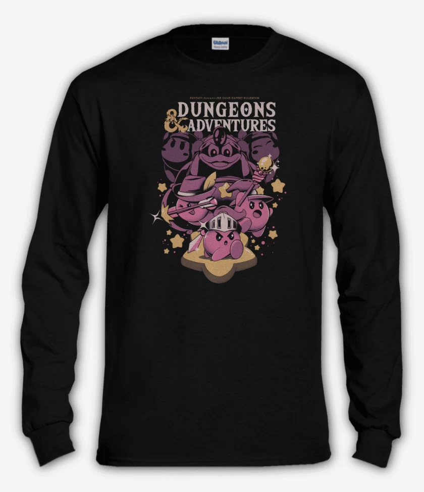Polera manga larga Negro de Dungeons & Adventures