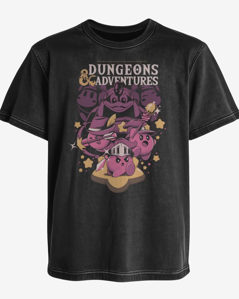 Polera desgastada Negro de Dungeons & Adventures