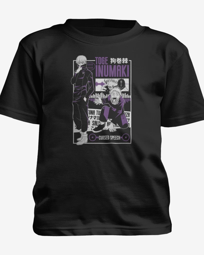 Polera de niño Negro de Toge Inumaki 