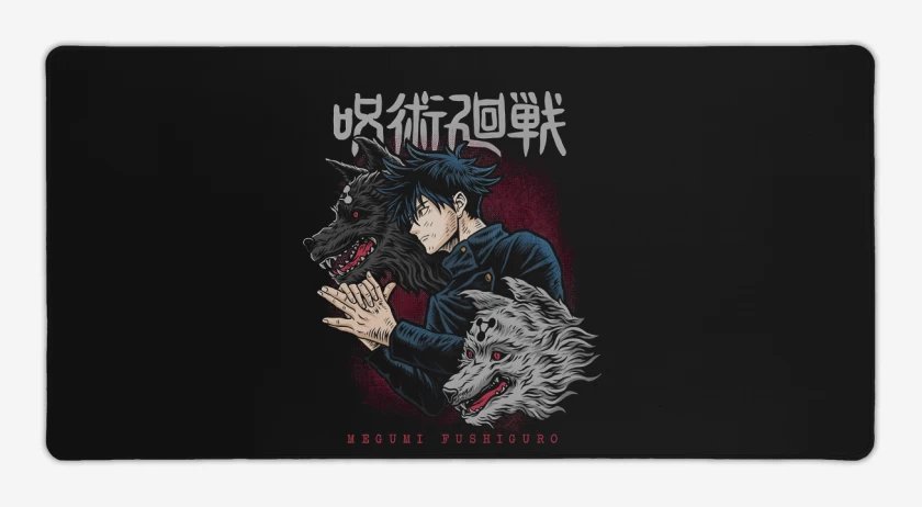 Mouse pad Gamer Negro de Megumi Fushiguro 