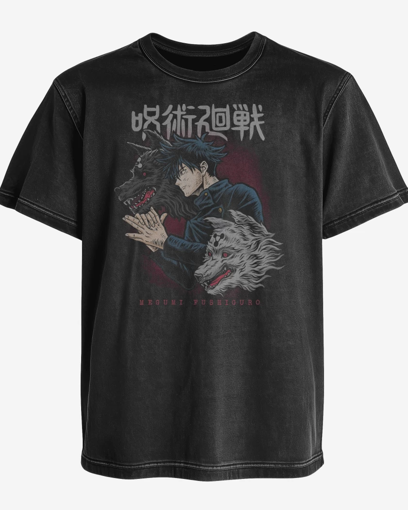 Polera desgastada Negro de Megumi Fushiguro 