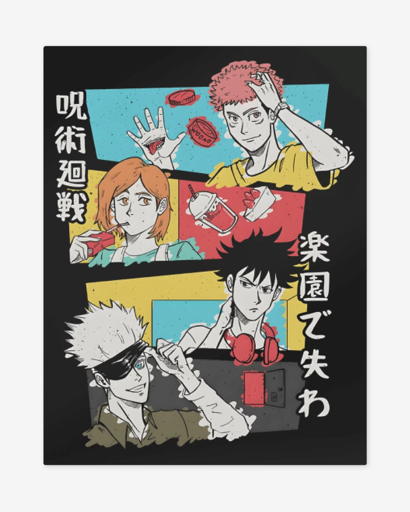 Print metalico Negro de Jujutsu Kaisen Ending