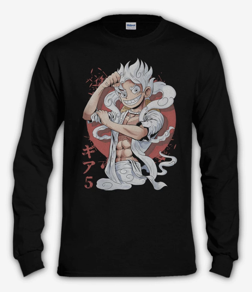 Polera manga larga Negro de Luffy G5