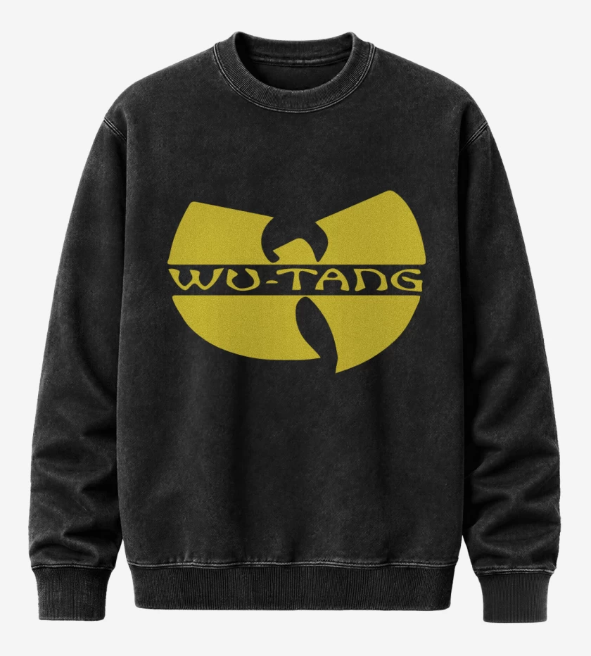 Poleron Polo Acid Wash Negro de Wutang