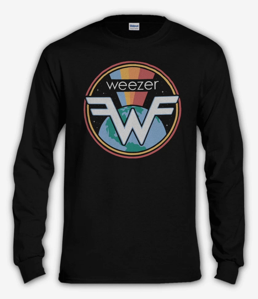 Polera manga larga Negro de Retro Weezer