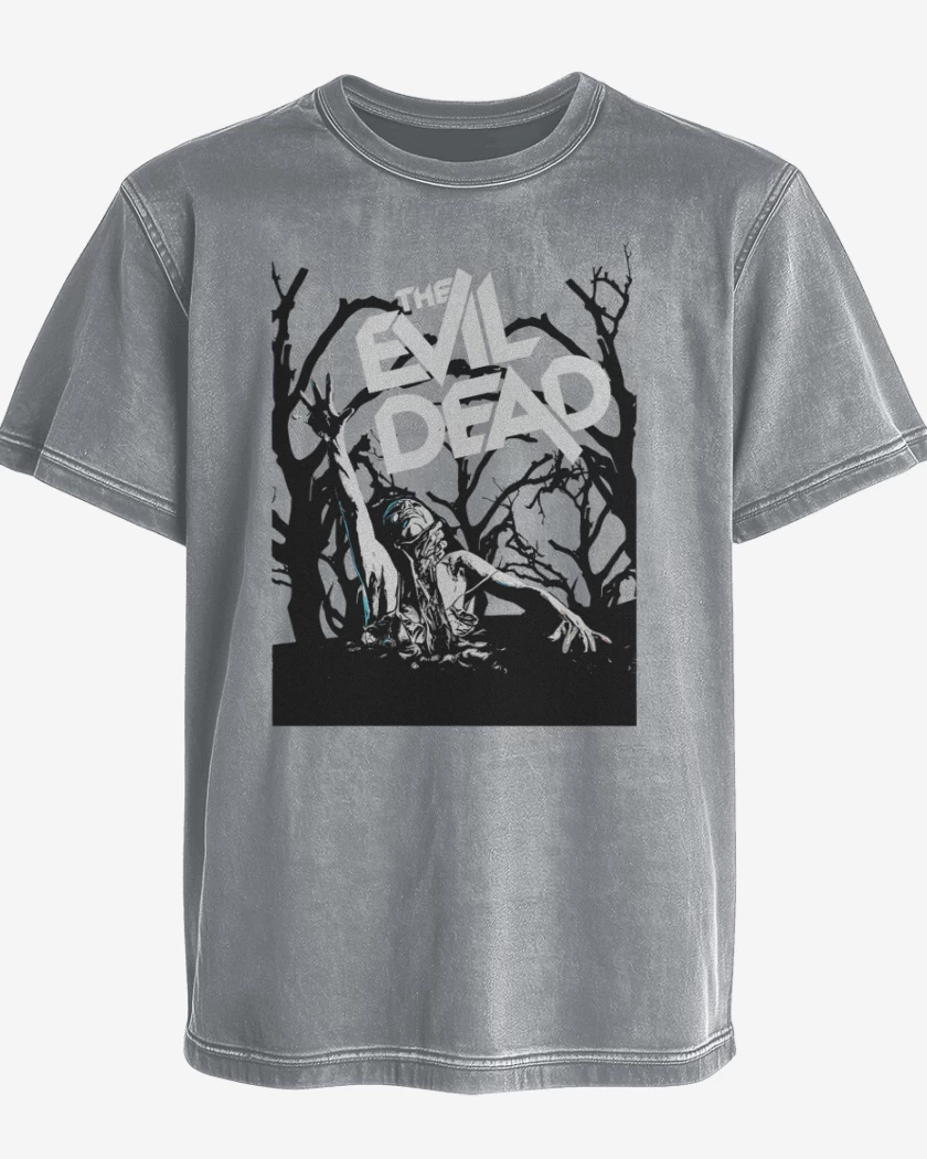 Polera desgastada Gris Melange de Evil dead