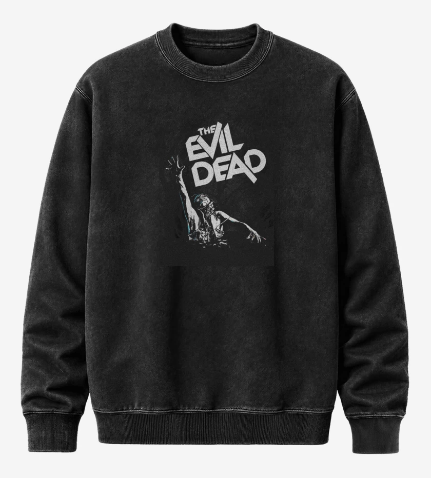 Poleron Polo Acid Wash Negro de Evil dead