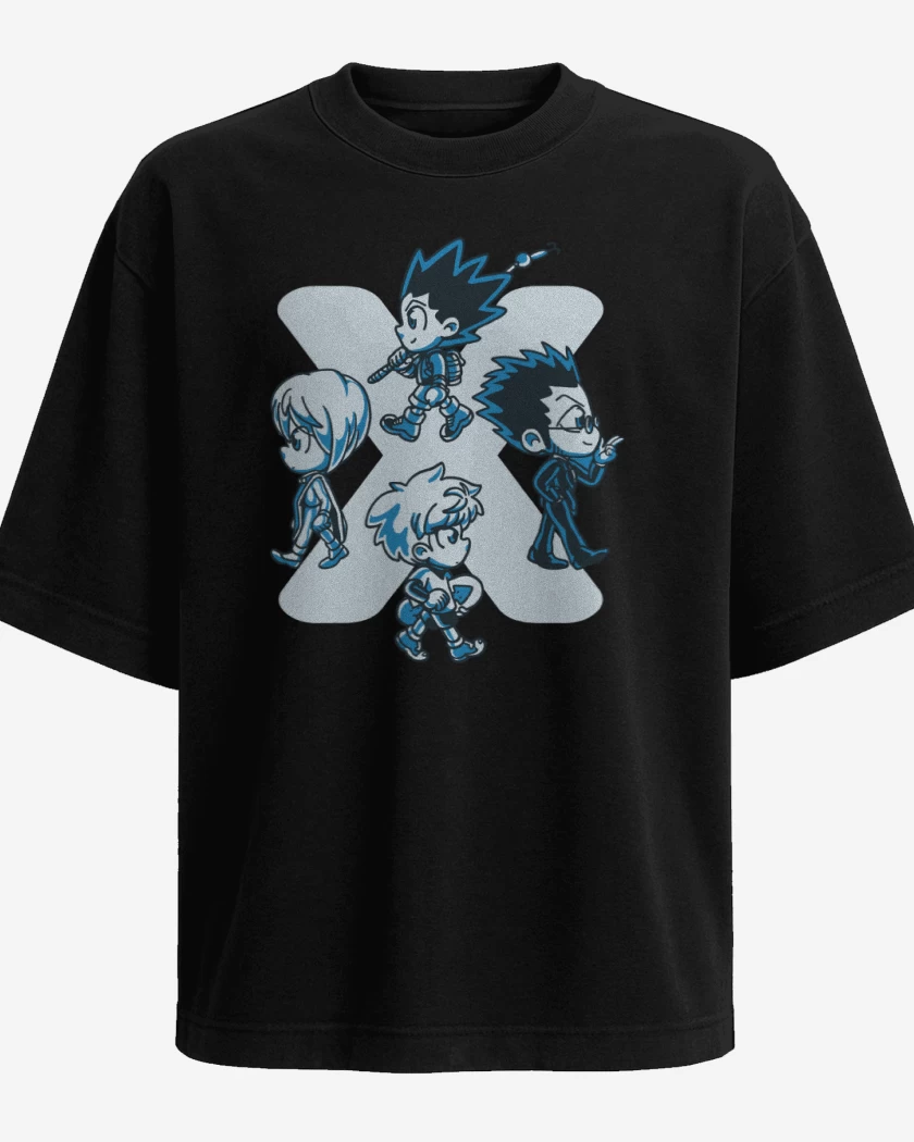Polera Oversize Negro de Equipo de Cazadores