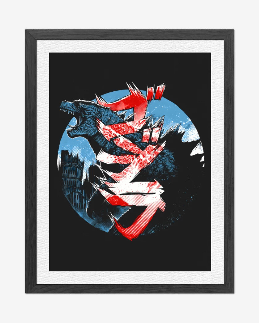 Cuadro decorativo Negro de Gojira