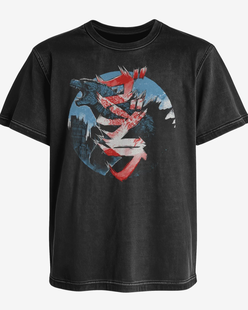 Polera desgastada Gojira