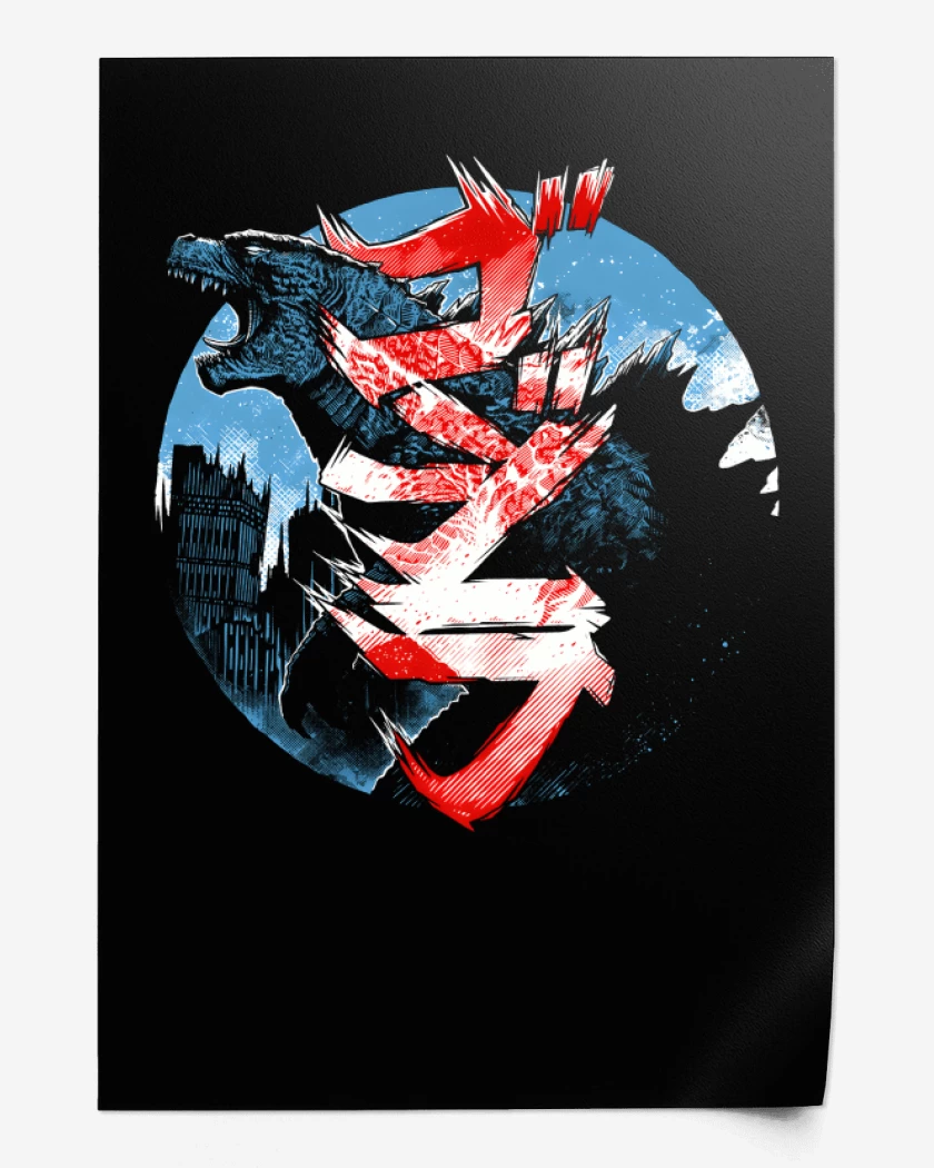 Print Negro de Gojira
