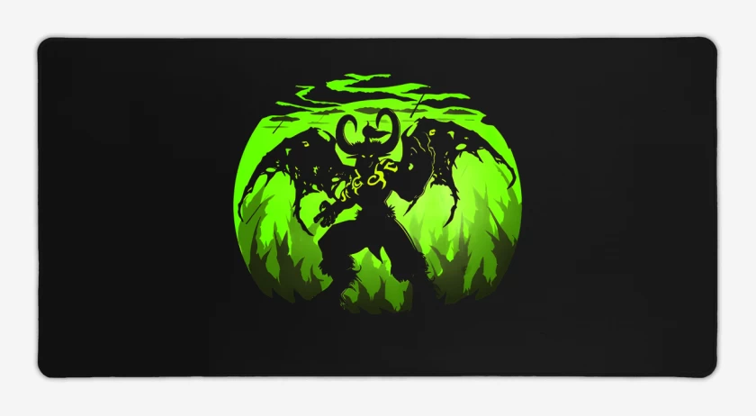 Mouse pad Gamer Negro de Illidan demonio