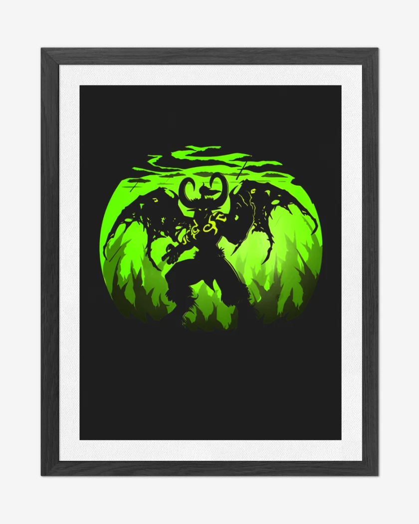 Cuadro decorativo Negro de Illidan demonio