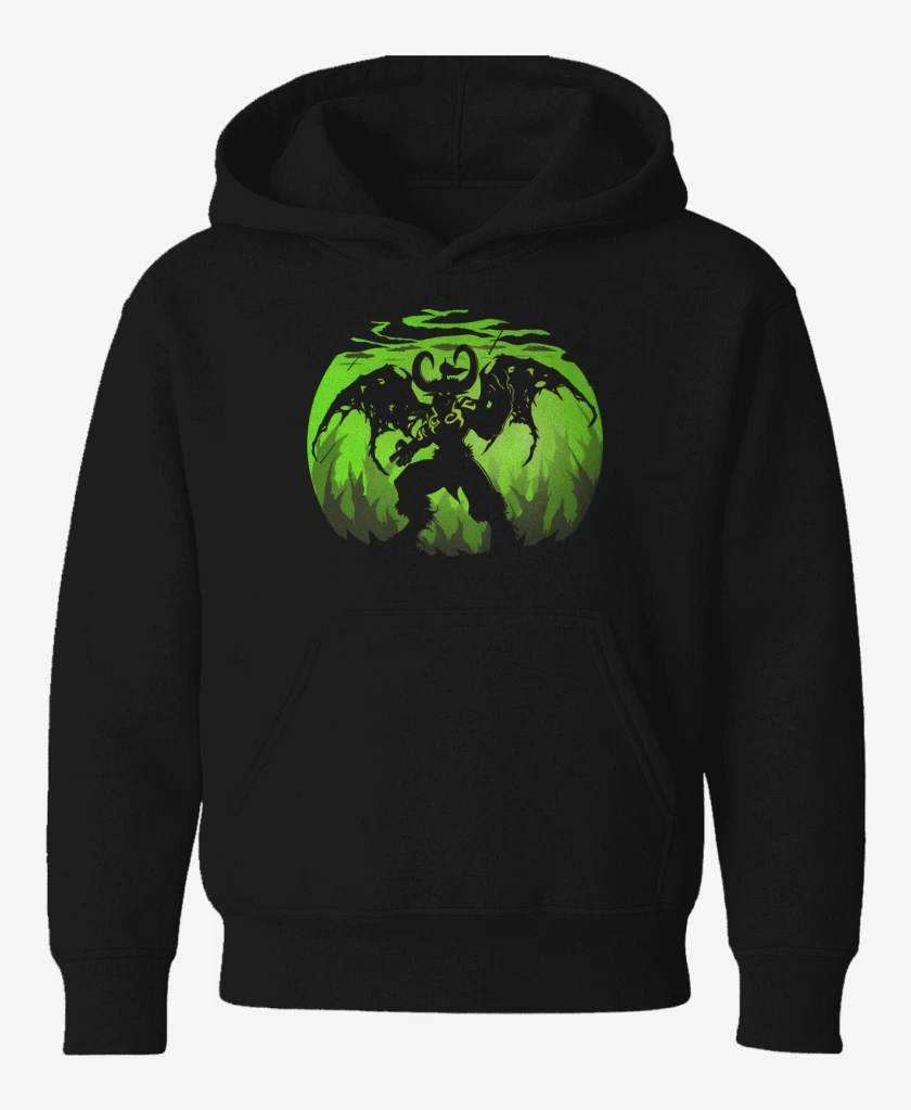Poleron de niño Negro de Illidan demonio