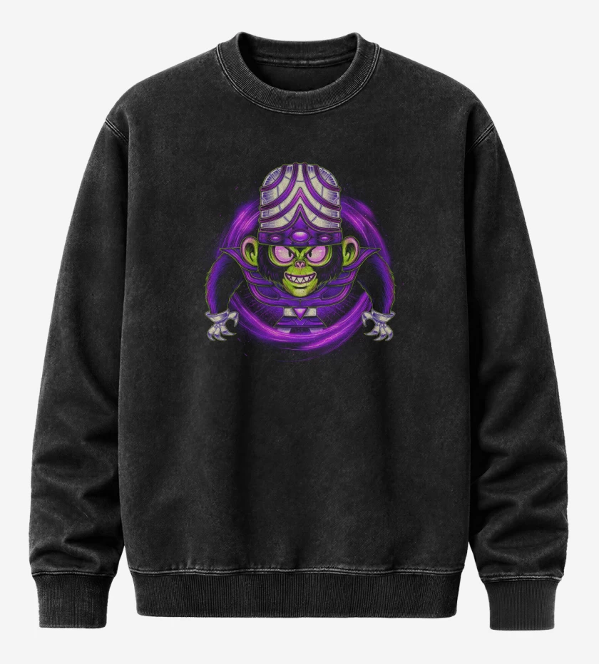 Poleron Polo Acid Wash Negro de Mojo Jojo 2 