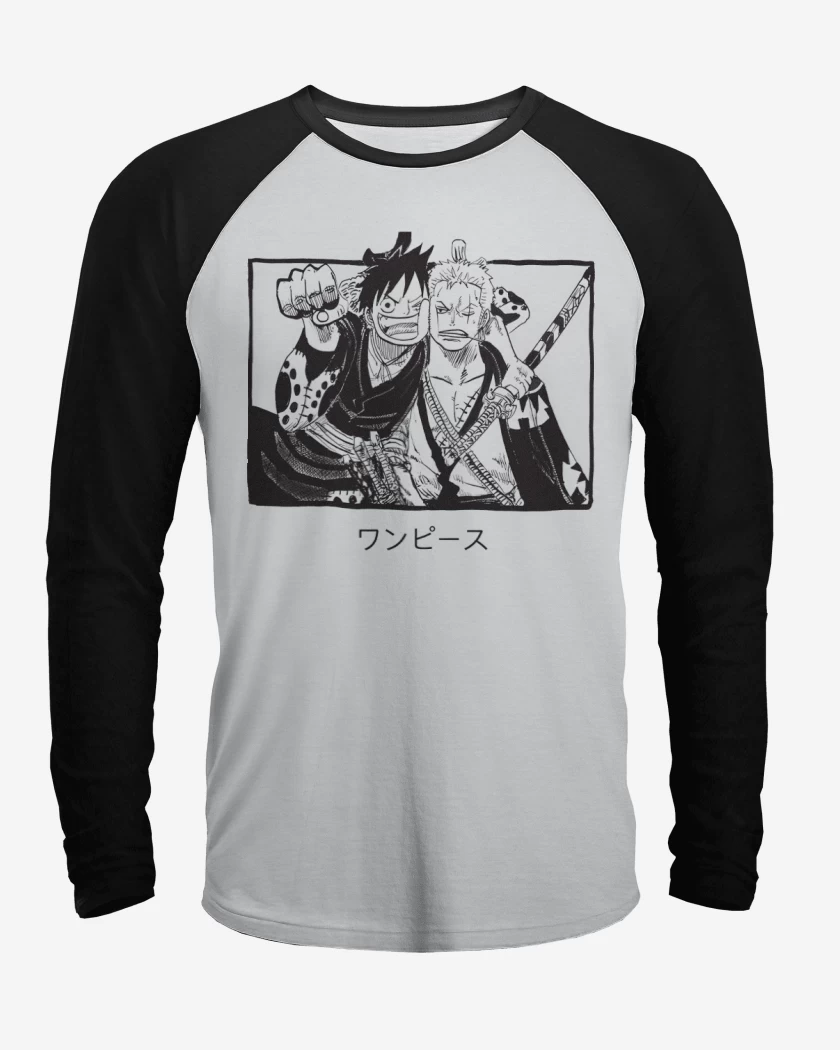 Polera Raglan Luffy x Zoro