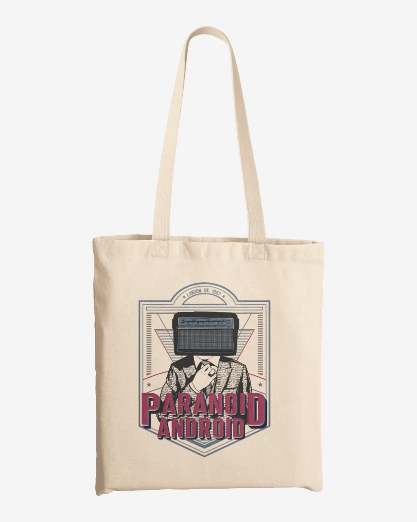 Totebag Blanco de Paranoid Android