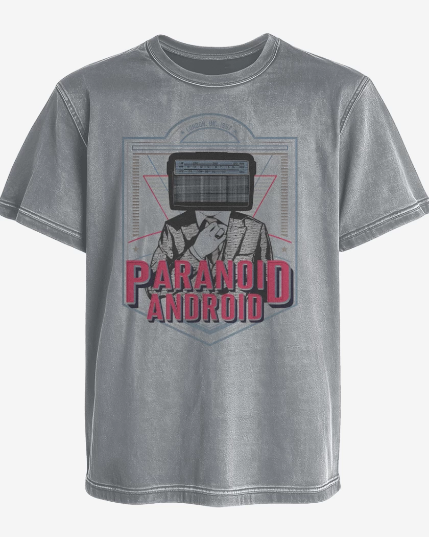 Polera desgastada Paranoid Android